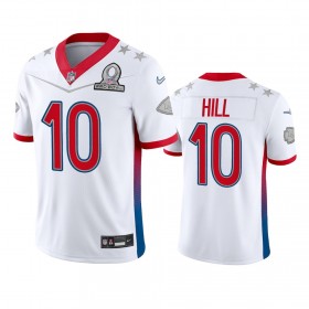 Miesten Kansas City Chiefs NFL Pelipaita Tyreek Hill 10 Game Valkoinen 2022 AFC Pro Bowl